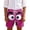 Hot Pink, variant on Boys Basketball Shorts Boys Casual Shorts With Playful Face Prints Comfortable Elastic Waist Playwear For Kids
