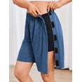 thumbnail image 2 of Unisex Tear Away Shorts 9" Snap On Athletic Shorts Cotton Post Knee Hip Surgery Recovery Lounge Short with Pockets, 2 of 7