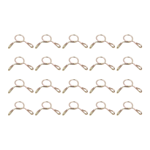 Unique Bargains Fuel Line Hose Clips, 20 Pack 5mm 65Mn Steel Single Wire Tubing Spring Clamps