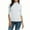 White, variant on cocolona Womens Solid Color Turtleneck Half Sleeve Shirts Fashion Casual Slim Fitted T-shirts Blouses Layer Tops