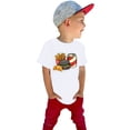 thumbnail image 3 of CPNG Toddler Boys Summer Short Sleeved Casual Cartoon Food Prints T-Shirt Tees Crewneck Basic Casual Tops(White,6-7 Years), 3 of 7