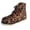 Brown, variant on Fesfesfes Fuzzy Boots Women Retro Vintage Solid Short Plush Wedge Heel Winter Snow Lace-up Colorblock Shoes 8.5(42)
