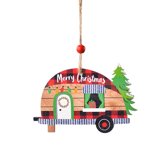 Wosthever Árbol de Navidad de Colgante automotriz Colgante portátil Lindo Puerta temática de Navidad Chimenea Decoración de pared Ornamento con Kits de decoración para fiestas casa rodante Wosthever HA069346-03