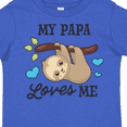 thumbnail image 4 of Inktastic My Papa Loves Me with Sloth and Hearts Boys or Girls Toddler T-Shirt, 4 of 5