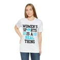 thumbnail image 4 of DJH Apparel | Women's Sports Is A Real Thing Swimming Unisex Tshirt, 4 of 8