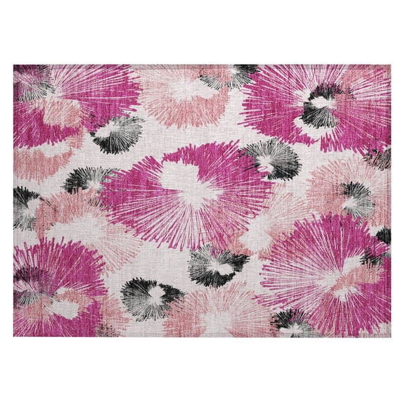 Dalyn Rugs Machine Washable Indoor/Outdoor Chantille ACN2132 Pink 1'8" x 2'6" Rug
