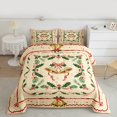 thumbnail image 2 of jejeloiu Gold Christmas Bell Queen Comforter Set,Cute Bow Bowtie Bedding Sets,Red Xmas Berry Bedding Comforter Set For Children,Super Cozy Room Decor Reversible,3pcs, 2 of 8