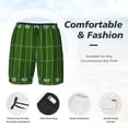 thumbnail image 2 of Kdxio American Football Field Print Men's Swim Trunks with Compression Liner 7 Inch Inseam Quick Dry Swim Shorts, 2 of 5
