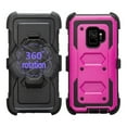 thumbnail image 2 of FIEWESEY Rugged Holster Cover[Full Body] [Heavy Duty Protection ] Bumper Case [Belt Swivel Clip] + [Kickstand] for Samsung Galaxy S9 5.8 inch (Purple), 2 of 8