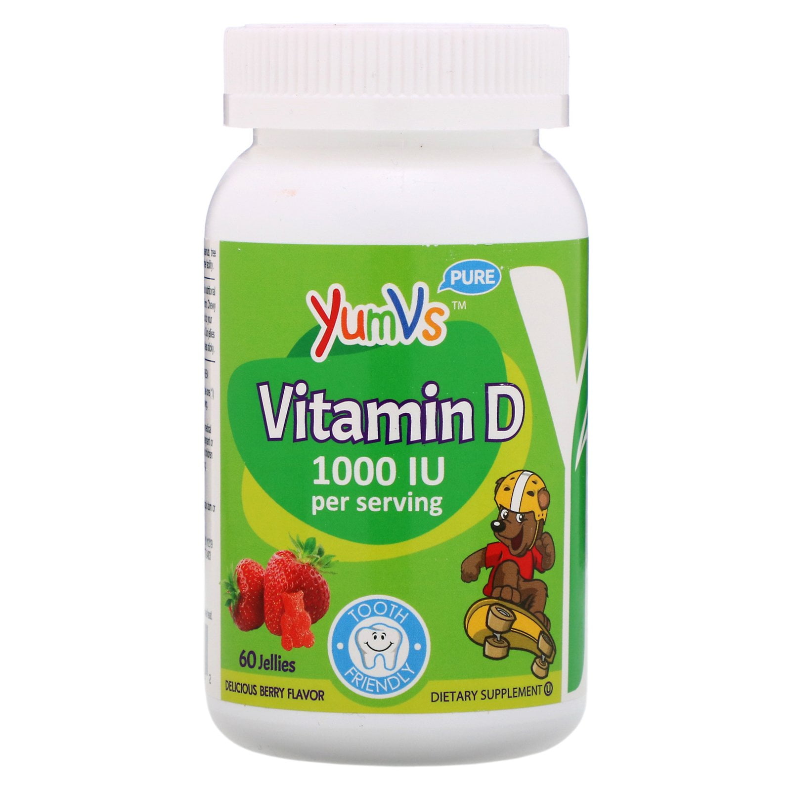 YumV's Vitamin D, Delicious Berry Flavor, 1,000 IU, 60 Jellies