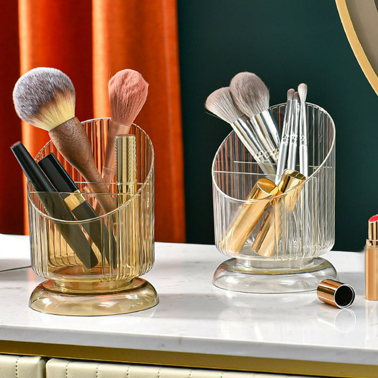 Acrylic Pen Holder, Clear Makeup Brush Holders Eyebrow Stationery Organizer  for Office, Desk and Dressers