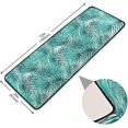 thumbnail image 2 of SKYSONIC 2X6 Feet Watercolor Palm Leaves Runner Rug with Rubber Backing, Summer Tropical Leaves Non Slip Entryway Rug Runner Washable Soft Area Rug Carpet for Hallway Bedroom Kitchen Decor, 2 of 6