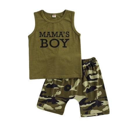 

Toddler Baby Girl Boys Vest+ Camouflage Print Shorts 2pcs Summer Outfits Set