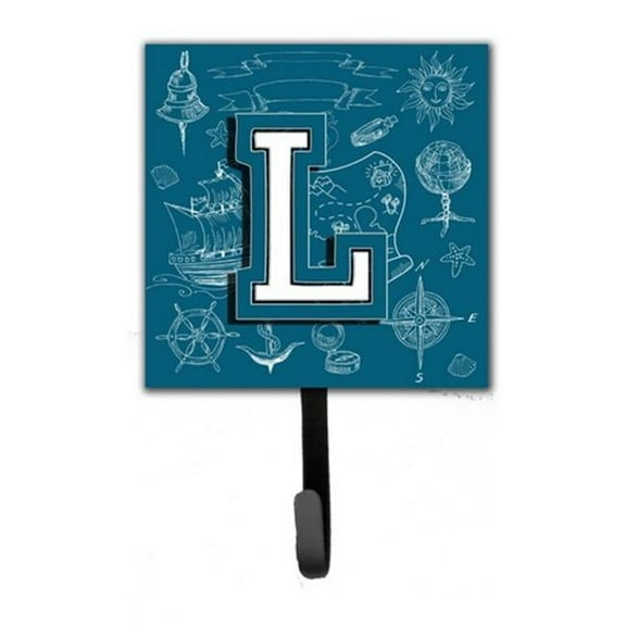 Letter L Sea Doodles Initial Alphabet Leash & Key Holder