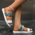 thumbnail image 1 of Sandalias informales de moda para mujer, zapatos de leopardo, zapatillas de playa con tacones planos para exteriores Wmkox8yii ytu8502, 1 of 8