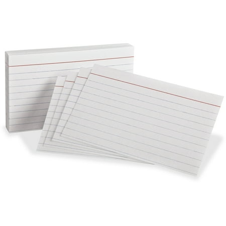 Margin Oxford - Oxford Red Margin Ruled Index Cards - Front Ruling Surface - Ruled - 3