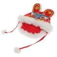 thumbnail image 3 of Shisuyan 1Set Tiger Head Hat Brocade Red Decorative Festive Atmosphere for Children, 3 of 8
