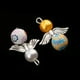 thumbnail image 4 of 20 Piezas de Abalorios de Perlas de Colores, Alas de ángel, Arcilla Polimérica, Abalorios Redondos de Metal para DIY, Colgante, Collar, , Fabri Baoblaze Encantos de ángel, 4 of 8