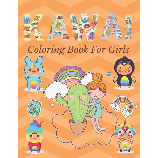 KAWAI Coloring Book For Girls: 3-8 Cute Coloring Pages - Walmart.com