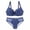 Blue, variant on Levmjia Women Lace Bra Panty Set Underwire Full Coverage Solid Color Lingerie Sets With Adjustable Straps Daily Wear Dating Party Night Events