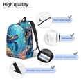 thumbnail image 4 of Lsque Colorful Underwater Plant Turtle Pattern Canvas Daypack, Durable Backpack, High-quality Versatile Backpack,Vintage Compact Backpack-Small, 4 of 6