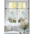 thumbnail image 4 of Cat Bird Sheer Curtains 2 Panels Set Dreamy Cloud Rail Orbiting Trains Moon Yellow Sheer Window Curtains Light Filtering Rod Pocket Voile Drapes for Bedroom Living Room 52"x45", 4 of 9