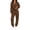 Brown, variant on ZsaeSM Womens 2 Piece Tracksuit Sets Half Zip Long Sleeve Hooded Sweatshirts & Drawstring Jogger Pants Casual Trendy Outfit Set Brown L