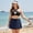 Navy Blue, variant on Women's High Waisted Swim Bottoms with Pockets Bathing Suits Drawstring Skirted with Built-in Panty