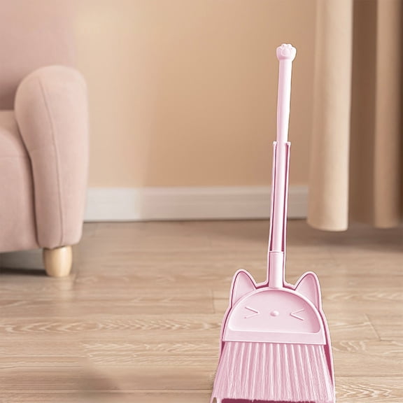 Upgraded Children’s Broom and Dustpan Set – Purple