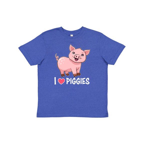 Inktastic I Love Piggies- Cute Pig Youth T-Shirt
