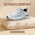 thumbnail image 3 of Cushionaire Sonic Casual Womens Walking Sneakers, Comfortable Lace-Up Chunky Tennis Shoes for Women with Memory Foam, 3 of 19