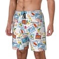 thumbnail image 2 of Haiem Summer Stamp Mens Swim Trunks with Compression Liner 2 in 1 Swimming Shorts Stretch Swimwear Quick Dry,Board Shorts-3X-Large, 2 of 9