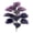 B, variant on Artificial Halloween Fake Black Purple Striped Leaves, Potted Faux Tropical Dark Gothic Decorative Foliage for Front Porch Yard Indoor Home, Dark Goth Plants in Pot for Halloween Spooky Decor, B