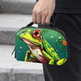 thumbnail image 2 of Frog Travel Case Charger Pouch Hard Drive Bag Cable Organizer Desk Cord Travel Organizer Waterproof Oxford Fabric Electronic Digital Accessories Storage Bag Black 5.9x9.44x3.14 in, 2 of 6