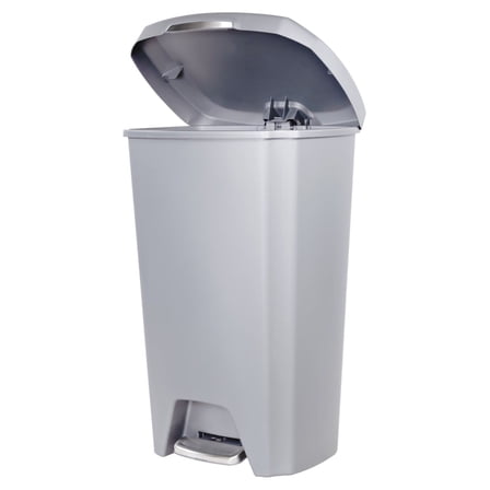 (2 pack) 10 Gallon Rectangular Wastebasket, Large Open Plastic Trash Can for Kitchen, White