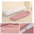 thumbnail image 5 of Round Neck Pillow Cylinder Pillows, Soft and Comfortable, Skin-friendly Neck Bolster Pillow Roll for Ankle Bed Vertebra Stomach Leg, 5 of 7