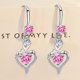 thumbnail image 5 of Pendientes shaofei colgantes en forma de flor de rosa con material de Cobre longitud 4,3 cm, 5 of 5