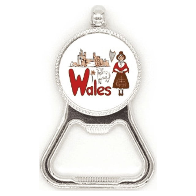 Wales National symbol Landmark Pattern Metal Beer Bottle Cap Opener Duty Stainless Steel