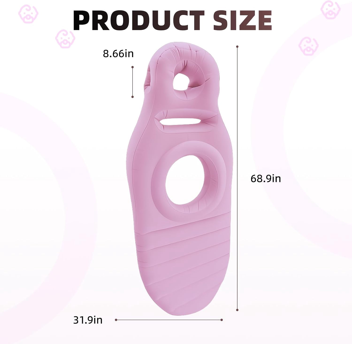 Inflatable Pregnancy Pillow, Pregnant Woman's Abdominal Hole Full Body Inflatable Bed Abdominal Mattress, Prone Pregnancy Pillow - Pregnant Woman's Swimming Pool Float (Pink)