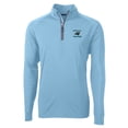 thumbnail image 2 of Men's Cutter & Buck Light Blue Carolina Panthers  Adapt Eco Knit Stretch Recycled Raglan Quarter-Zip DryTec Top, 2 of 3