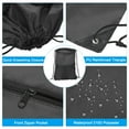 thumbnail image 4 of REGALWOVEN Polyester Drawstring Bag Gym Cinch Sack with Zipper Pocket for Men Women Black, 4 of 7