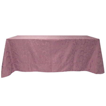 

Ultimate Textile (2 Pack) Miranda 108 x 156-Inch Rectangular Damask Tablecloth - Jacquard Weave English Rose Pink