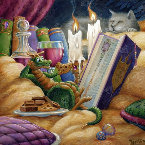 DIAMOND ART CLUB Curl Up with a Good Book Diamond Painting Kit