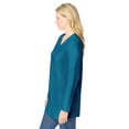 thumbnail image 3 of Woman Within Plus Size Perfect Long-Sleeve V-Neck Tunic, 3 of 6