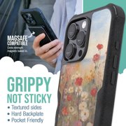 Smartish® iPhone 16 Pro Max Protective Magnetic Case - Gripzilla Compatible with MagSafe [Rugged + Tough] Heavy Duty Armor Cover Drop Tested Protection for Apple iPhone 16 Pro Max - Wildflower Fields