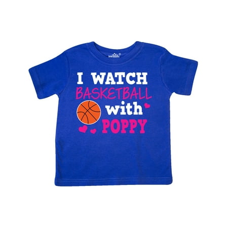 

Inktastic I Watch Basketball with Poppy Gift Toddler Toddler Girl T-Shirt