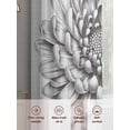 thumbnail image 6 of Vintage Chrysanthemum Sheer Curtains 72 Inch Length 2 Panels Set Window Treatments, Elegant Floral Retro Art Rod Pocket Semi Curtains for Living Room/Bedroom/Kitchen Décor, 104"W x 72"L, 6 of 7