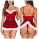 thumbnail image 1 of Lencería sexy navideña para adultos, traje de Navidad de una pieza con lazo y tirantes sexy, 1 of 4