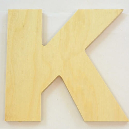 Package of 1, 6 Inch X 1" Thickness Baltic Birch Wood Letter "K" in The Arial Font | Thick | Upper Case for Art & Craft Project, Made in USA