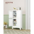 thumbnail image 2 of Metal Bathroom Storage Cabinet,47" Bathroom Storage Unit,Freestanding Bathroom Floor Cabinet with 4 Doors and 2 Adjustable Shelves for Bathroom,Kitchen,Living Room, Dining Room, 2 of 8